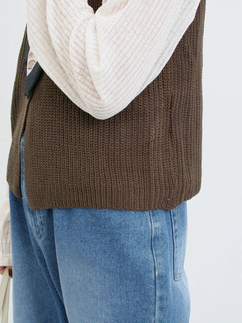 Samansa Mos2 blue「バンダナ付きニットベスト」|ニット・セーター|