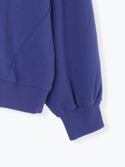 Samansa Mos2 blue「ポンチ袖タックプルオーバー」|Tシャツ・カットソー|