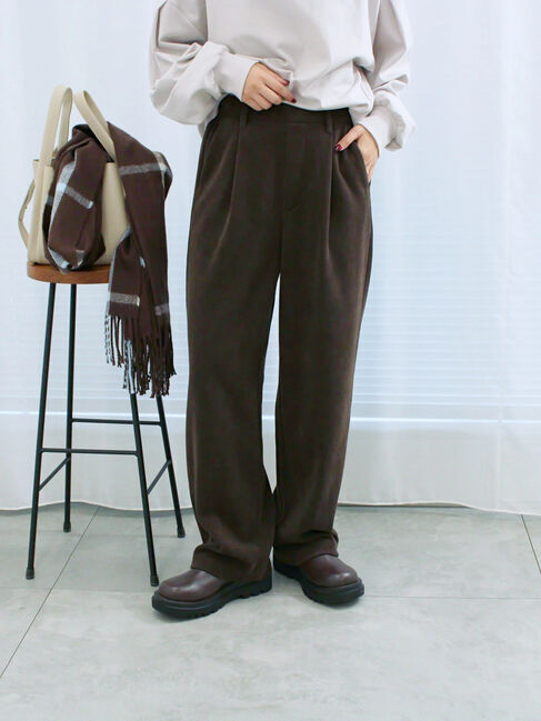 Samansa Mos2 blue「カットコールストレートパンツ」|その他|