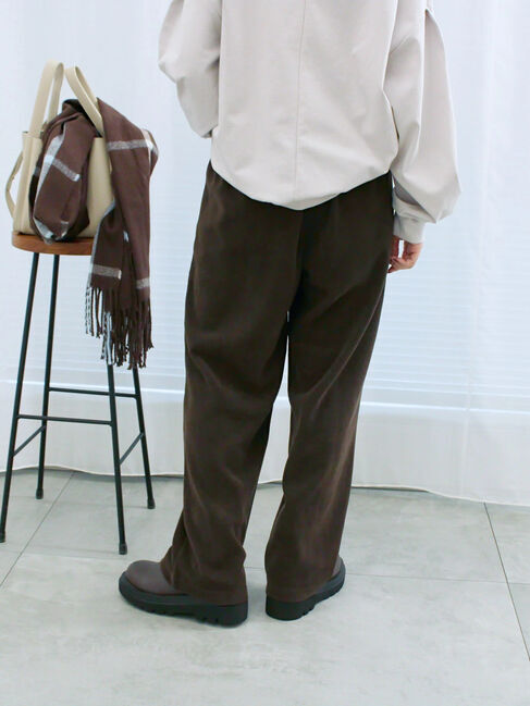 Samansa Mos2 blue「カットコールストレートパンツ」|その他|