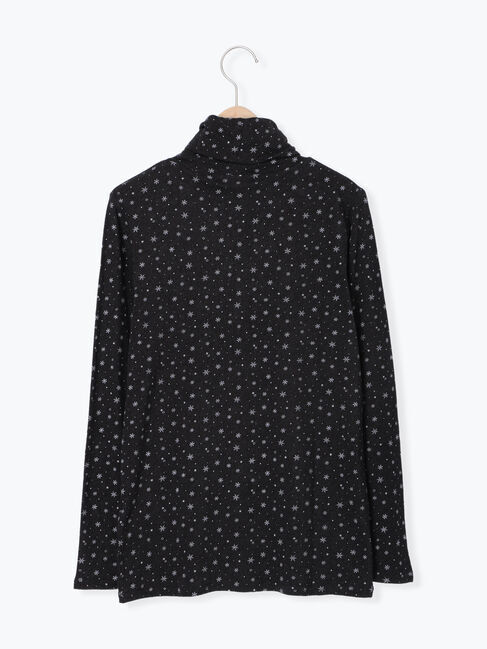 Samansa Mos2「【吸湿発熱】ベア天雪柄タートルネックインナー」|Tシャツ・カットソー|