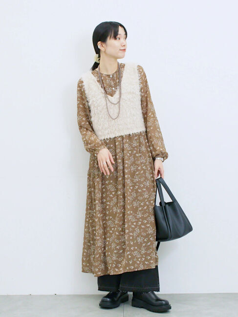 Samansa Mos2 blue「◎花柄ワンピース」|ワンピース|