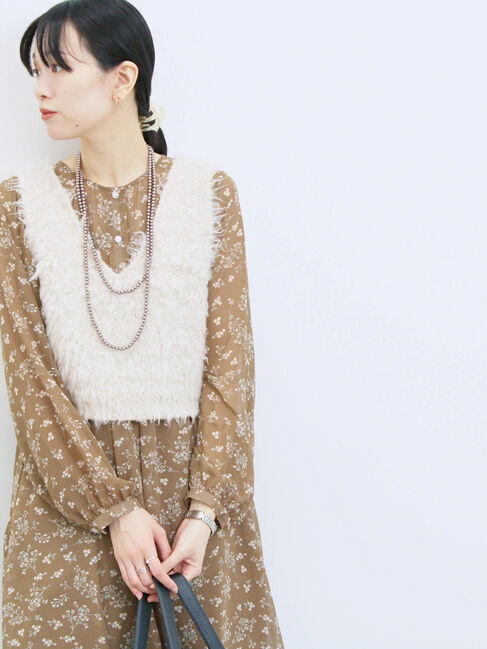 Samansa Mos2 blue「◎花柄ワンピース」|ワンピース|