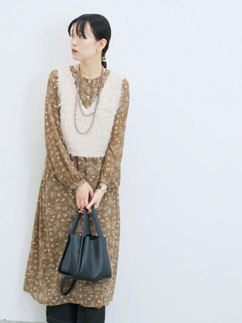 Samansa Mos2 blue「◎花柄ワンピース」|ワンピース|