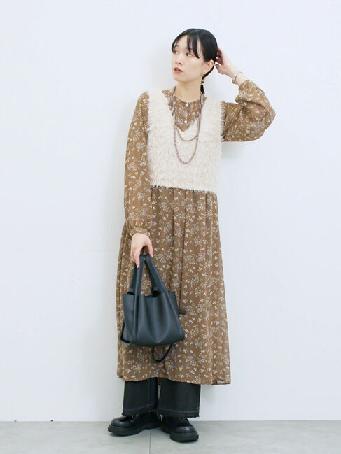 Samansa Mos2 blue「◎花柄ワンピース」|ワンピース|