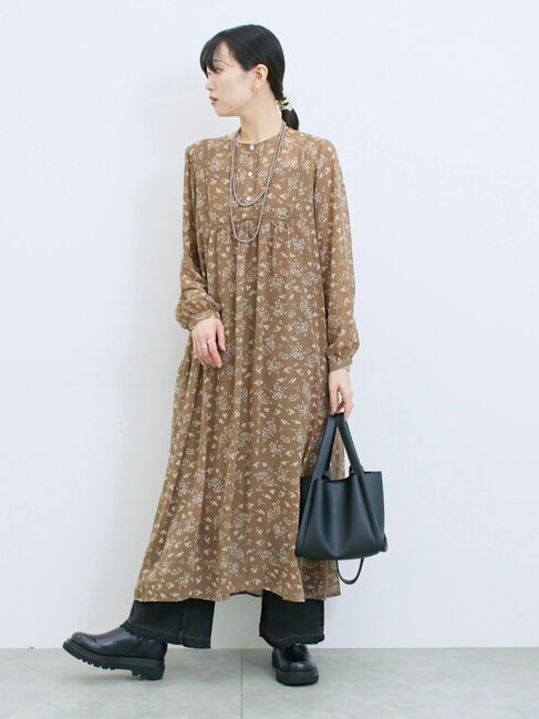 Samansa Mos2 blue「◎花柄ワンピース」|ワンピース|