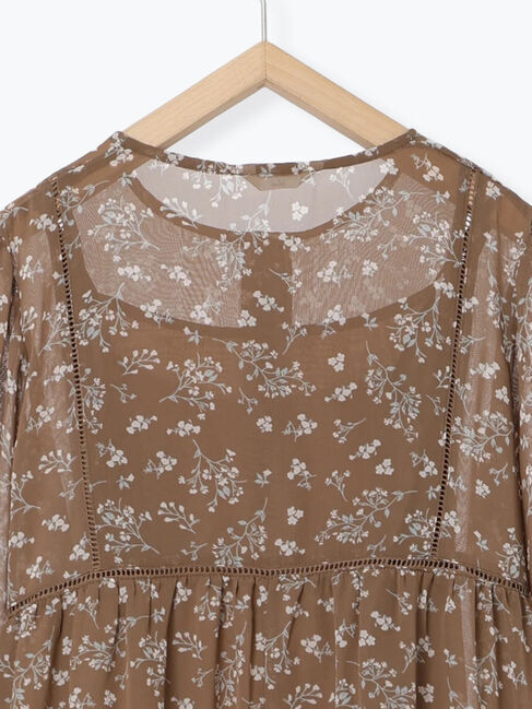 Samansa Mos2 blue「◎花柄ワンピース」|ワンピース|