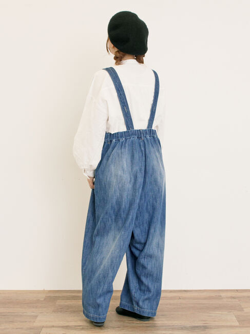 Samansa Mos2「デニム/ツイルサスペンダー付きパンツ」|その他|