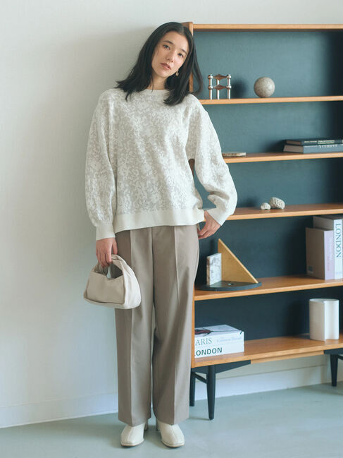 Samansa Mos2 blue「サイドタブ付きパンツ」|その他|