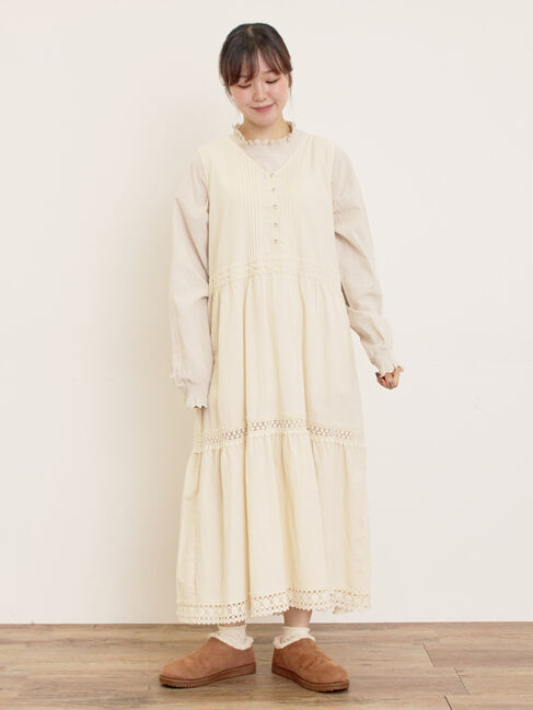 Samansa Mos2「【S/Mサイズ】レースティアードノースリーブワンピース」|ワンピース|キナリ