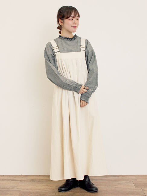 Samansa Mos2「前タックジャンパースカート」|ワンピース|キナリ