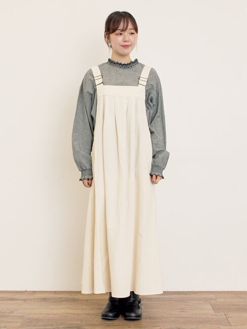 Samansa Mos2「前タックジャンパースカート」|ワンピース|