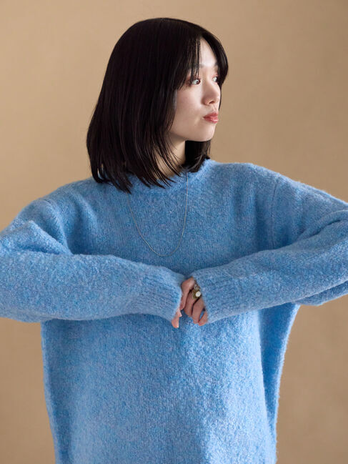 sm2rhythm「ブークレニットプルオーバー」|ニット・セーター|ブルー