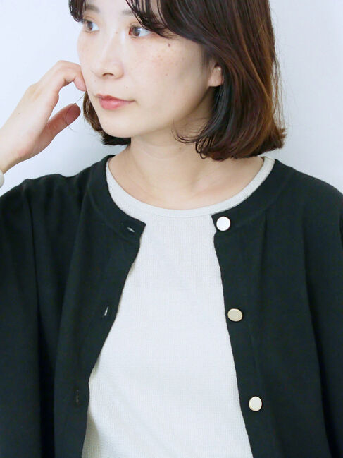 Samansa Mos2 blue「ラメリブプルオーバー」|Tシャツ・カットソー|