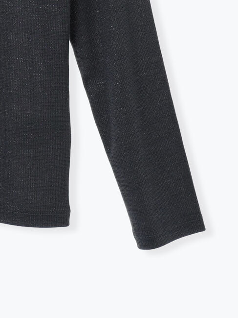 Samansa Mos2 blue「ラメリブプルオーバー」|Tシャツ・カットソー|