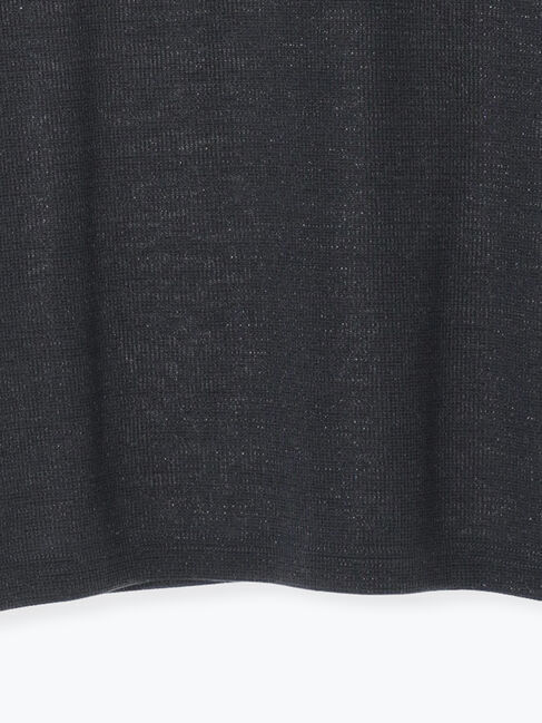 Samansa Mos2 blue「ラメリブプルオーバー」|Tシャツ・カットソー|