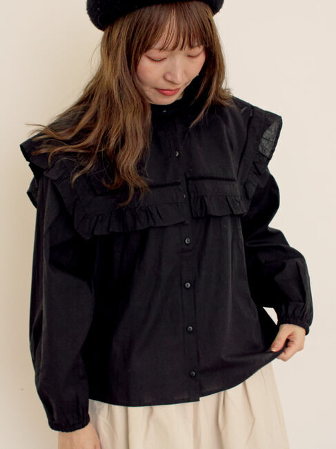 Samansa Mos2「ビッグカラーブラウス」|シャツ・ブラウス|