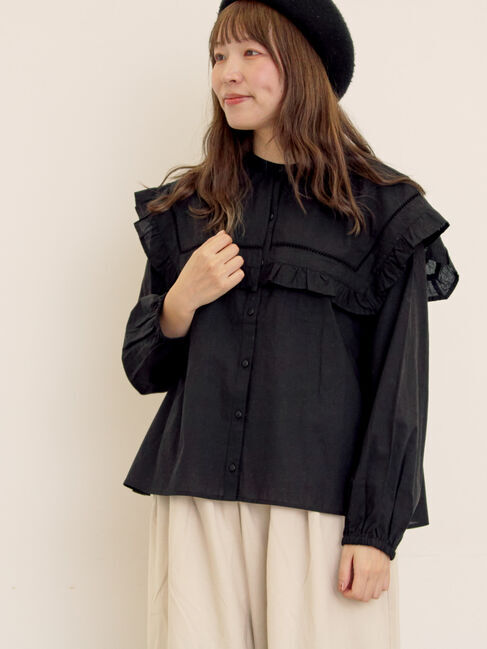 Samansa Mos2「ビッグカラーブラウス」|シャツ・ブラウス|