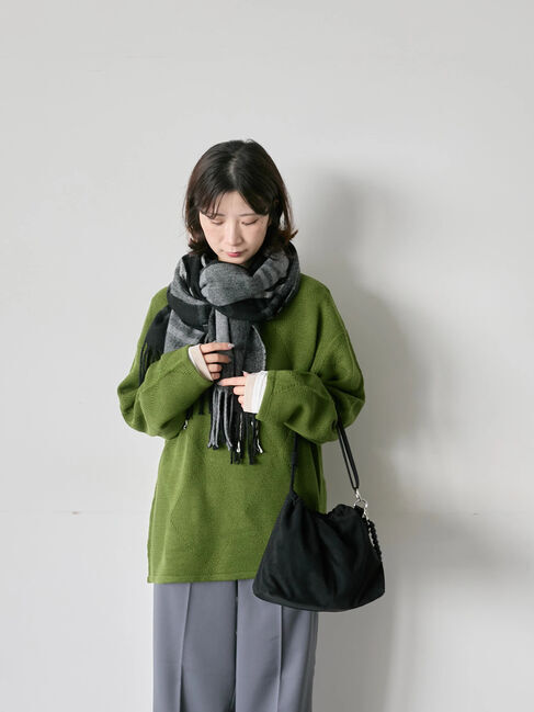 Samansa Mos2 blue「チェックマフラー」|その他|