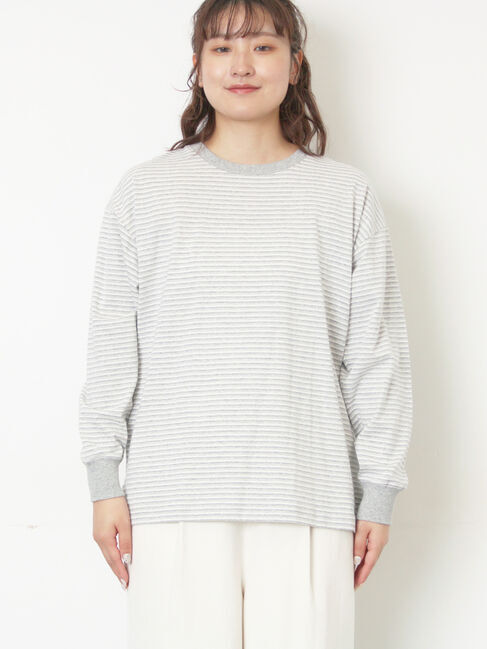 Samansa Mos2「天竺ベーシックロンT」|Tシャツ・カットソー|