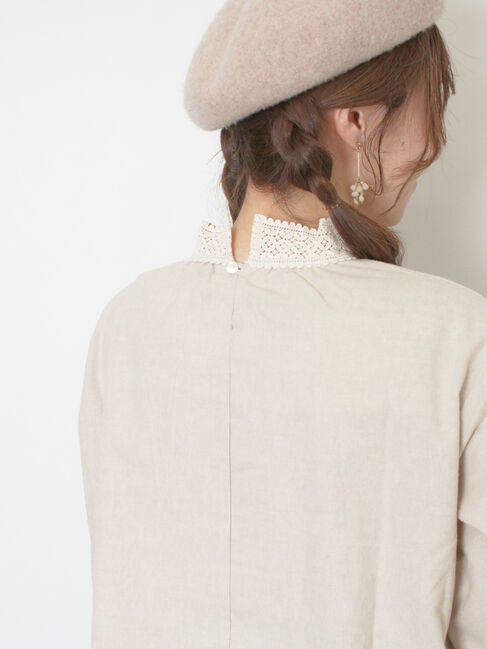 Samansa Mos2「【保温加工】襟レースブラウス」|シャツ・ブラウス|