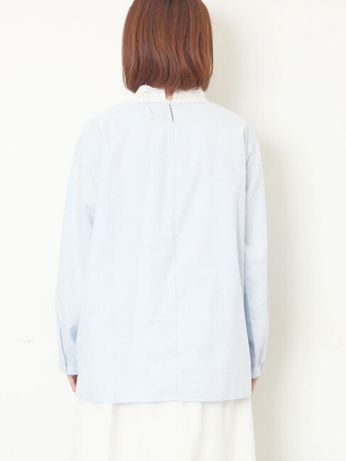 Samansa Mos2「【保温加工】襟レースブラウス」|シャツ・ブラウス|