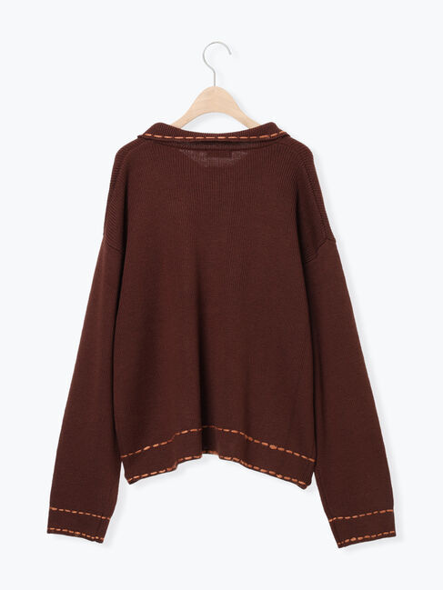 Samansa Mos2「◎ステッチカーディガン」|カーディガン|