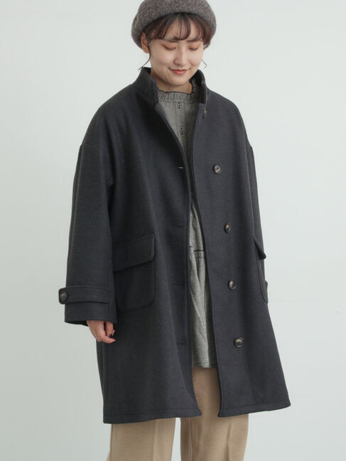 Samansa Mos2「ウールライクスタンドネックコート」|その他|