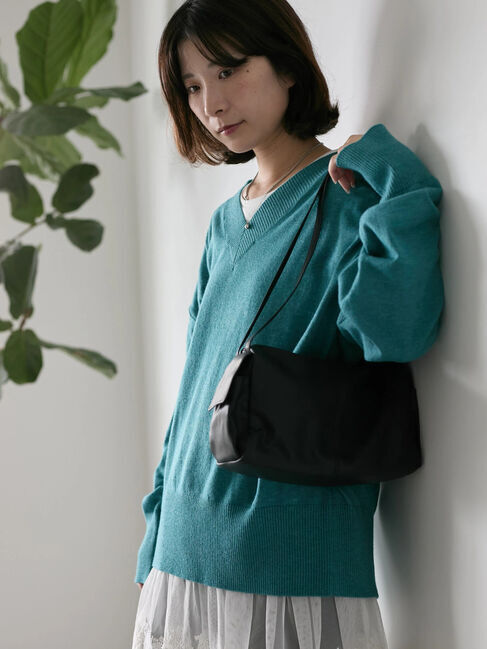 Samansa Mos2 blue「ペプラムプルオーバー」|Tシャツ・カットソー|