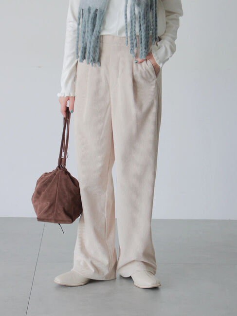 Samansa Mos2 blue「カットコールパンツ」|その他|キナリ