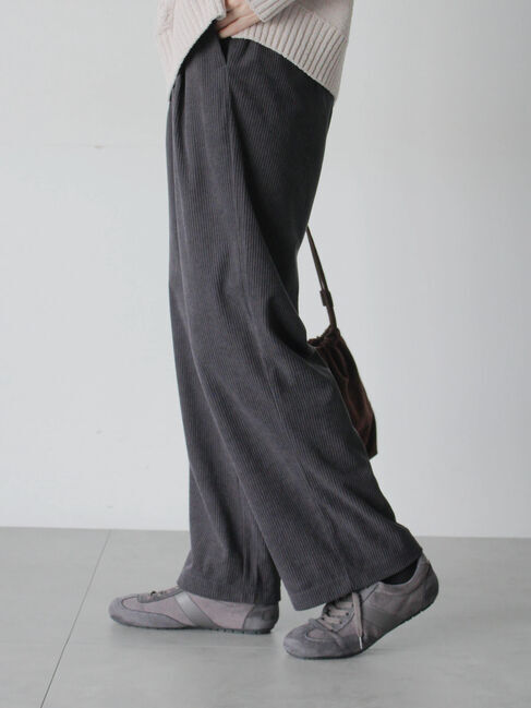 Samansa Mos2 blue「カットコールパンツ」|その他|