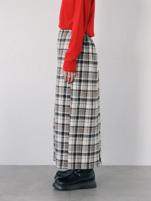 Samansa Mos2 blue「チェック柄スカート」|スカート|