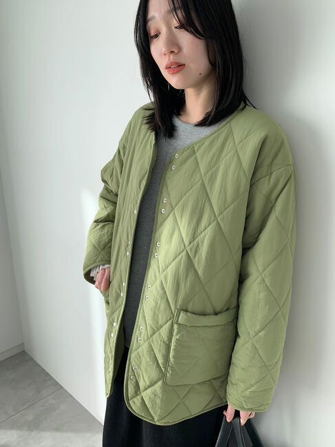 Samansa Mos2 blue「キルトミドルコート」|その他|