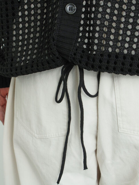 Samansa Mos2「前後2WAY裾ドロストニット」|カーディガン|