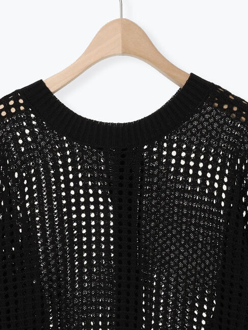 Samansa Mos2「前後2WAY裾ドロストニット」|カーディガン|