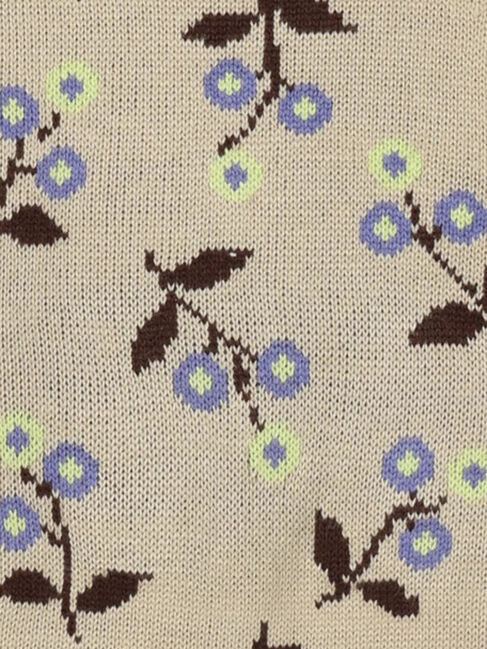 Samansa Mos2 Lagom「花柄ジャカードカーディガン」|カーディガン|