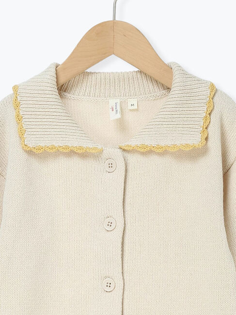 Samansa Mos2 Lagom「襟付きニットカーディガン」|カーディガン|