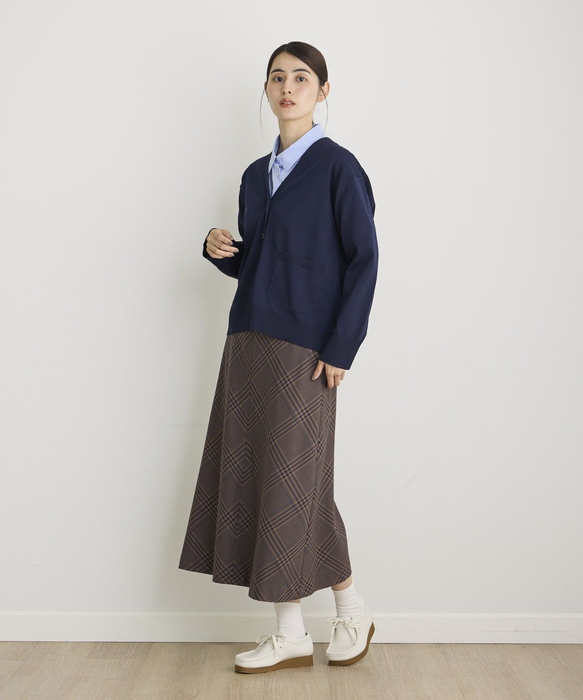 DAY by DAY it&rsquo;s international「リングヤーンAラインチェックスカート」|台形|