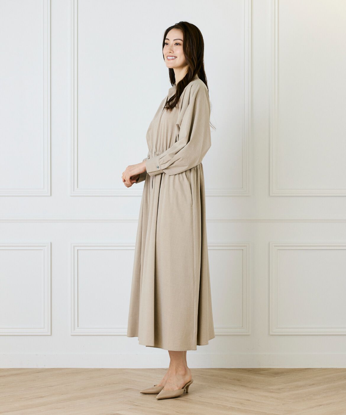 INED「バンドカラーワンピース」|ワンピース|