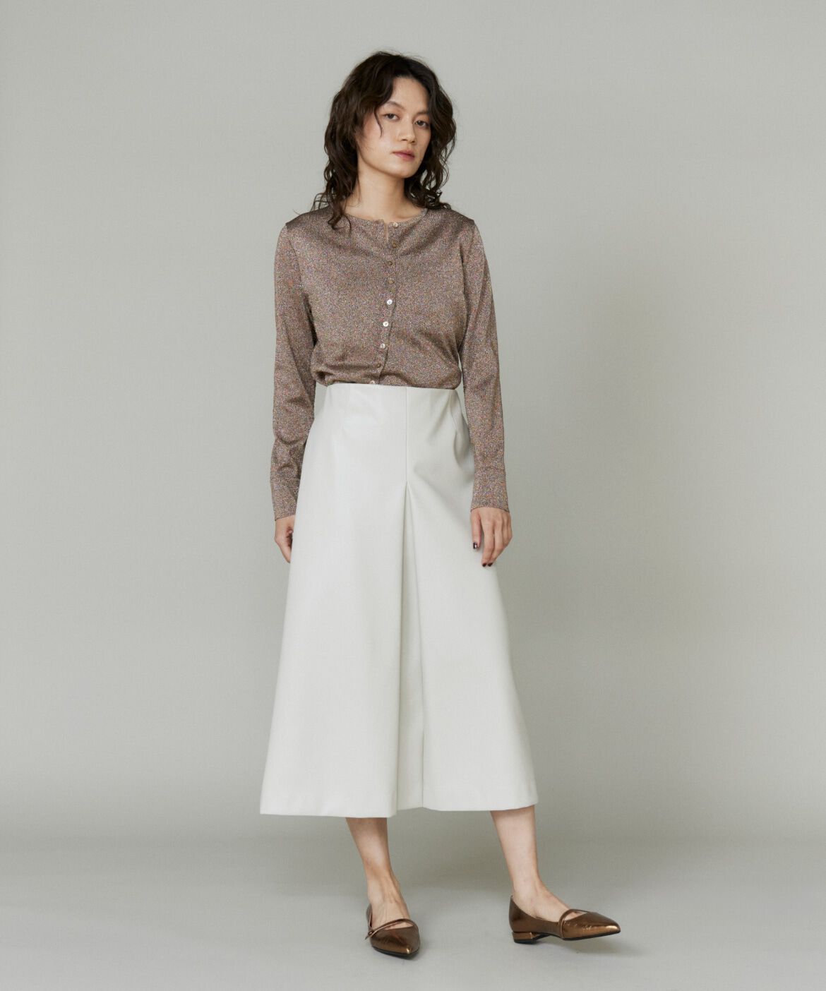 la veille by SUPERIOR CLOSET「《大きいサイズ》フェイクレザースカート」|台形|