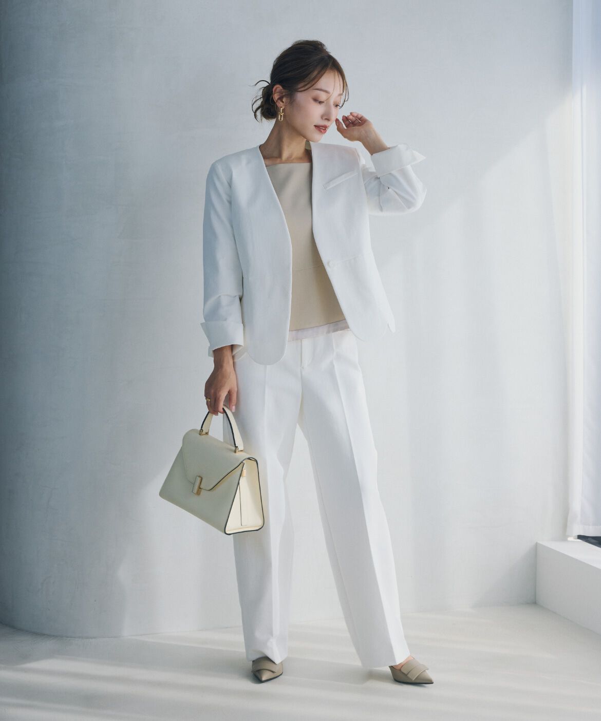 Maglie le cassetto「《大きいｻｲｽﾞ》ﾊﾝｻﾑｽｶﾗｯﾌﾟｼﾞｬｹｯﾄ《M Maglie le cassetto&times;」|ノーカラージャケット|