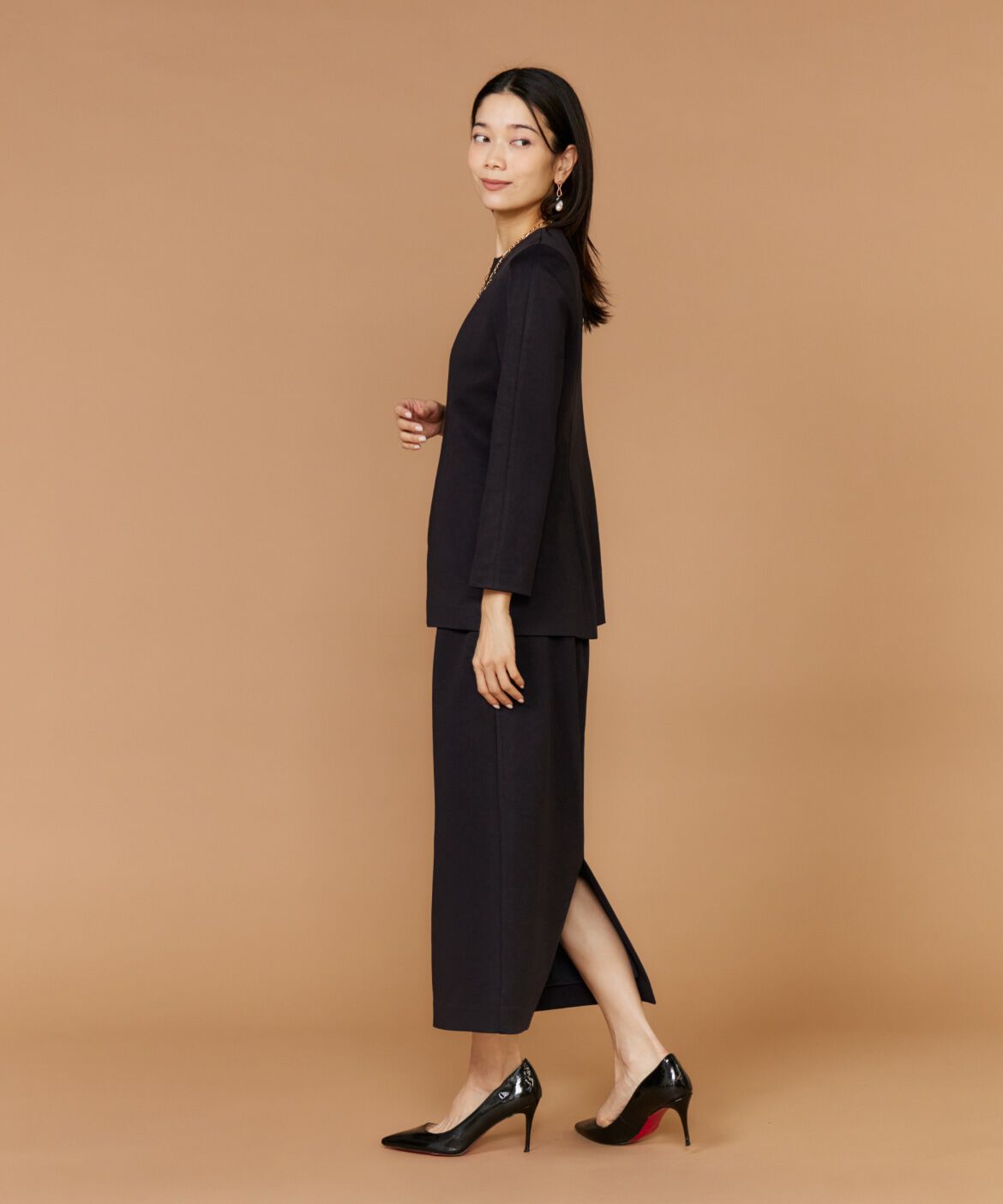 INED「ハイウエストタイトスカート」|タイト|