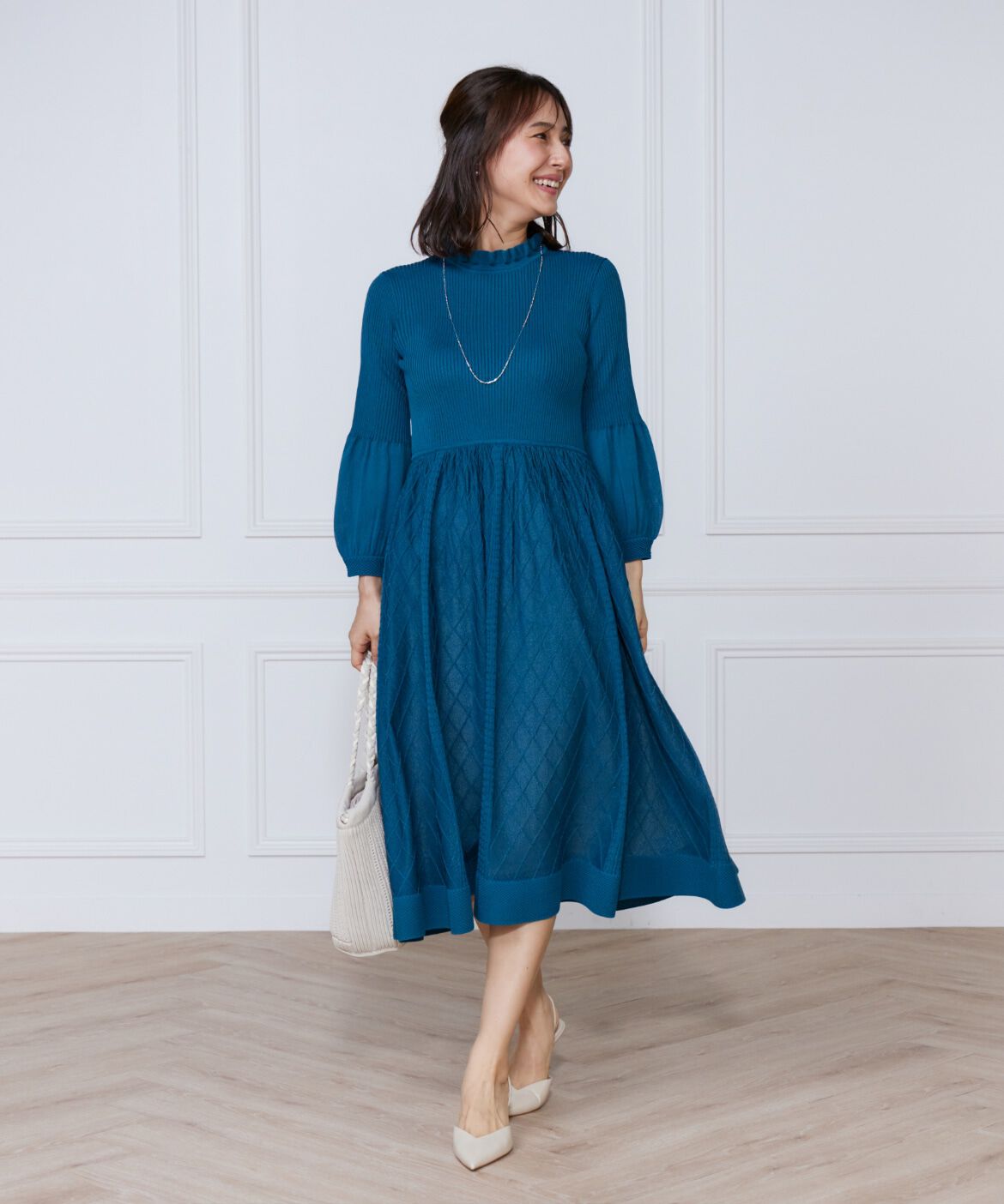 ef-de Black「カットビーズロングネックレス」|ネックレス|