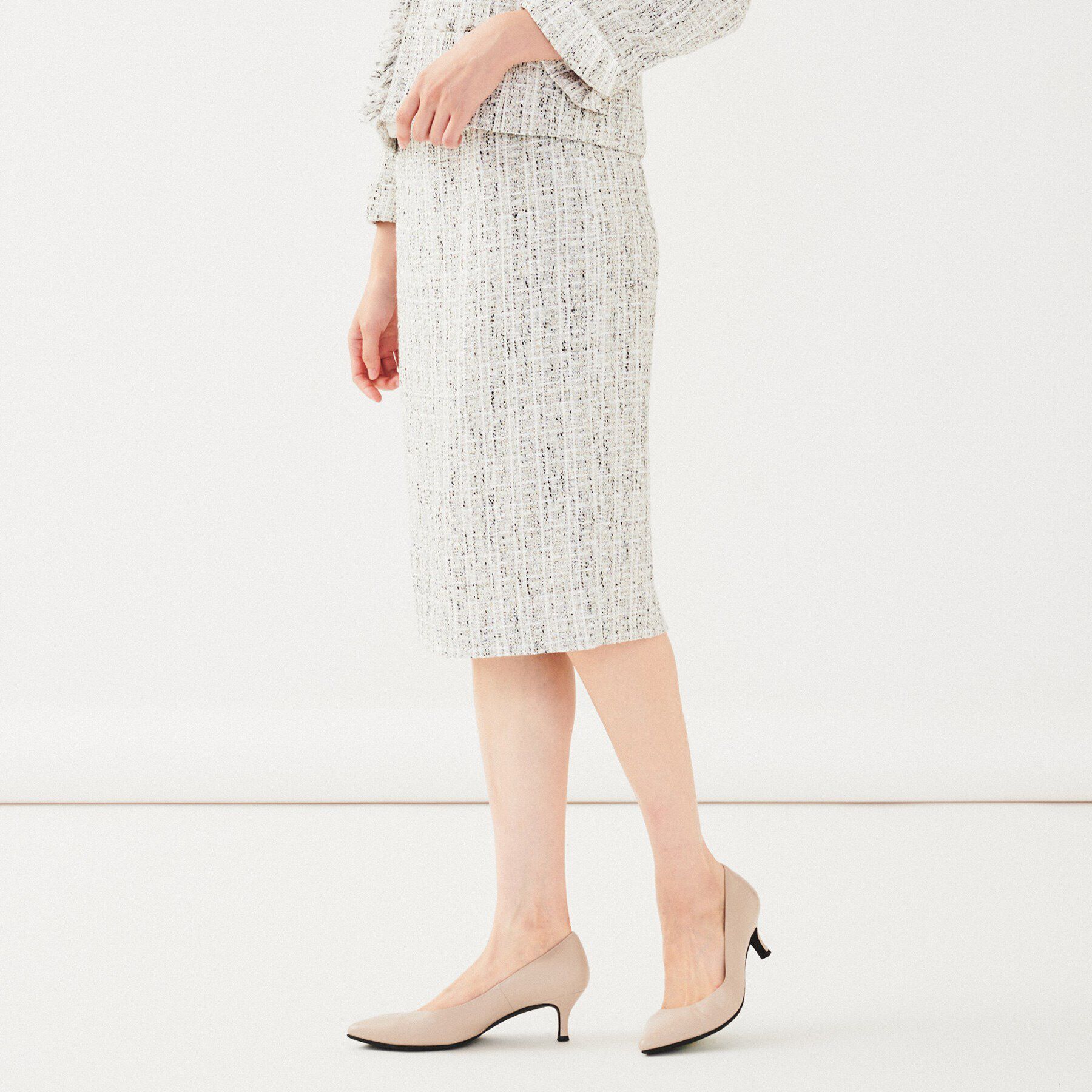 UNTITLED「【入卒／セレモニー／通勤】ラメツイードタイトスカート」|スカート|