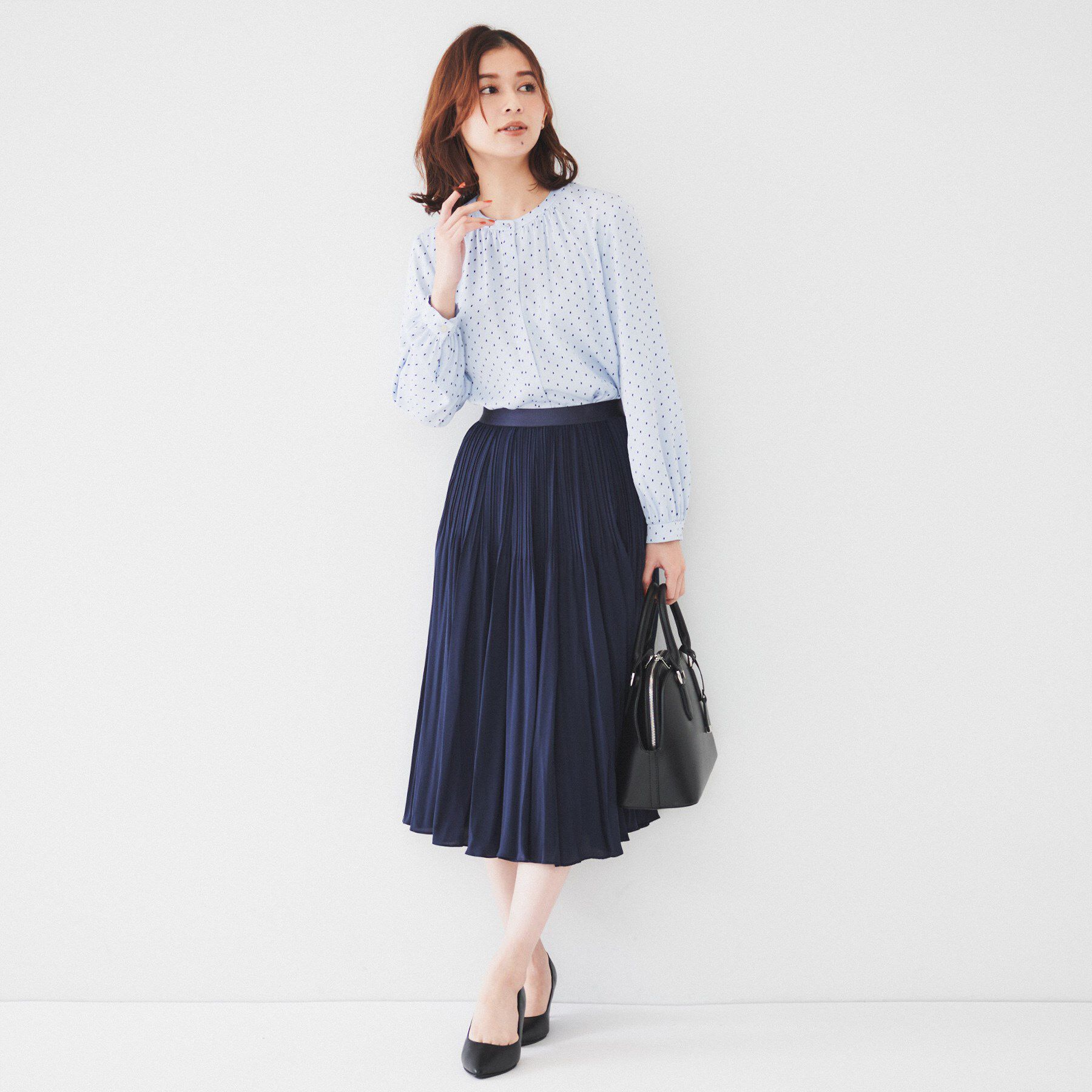 UNTITLED「【通勤】オーバルドットブラウス」|シャツ・ブラウス|