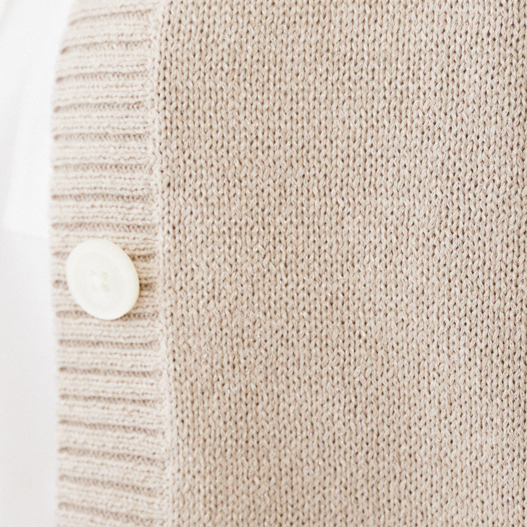 UNTITLED「【アンサンブル可能/ラメ調】コンパクトニットカーディガン」|カーディガン|