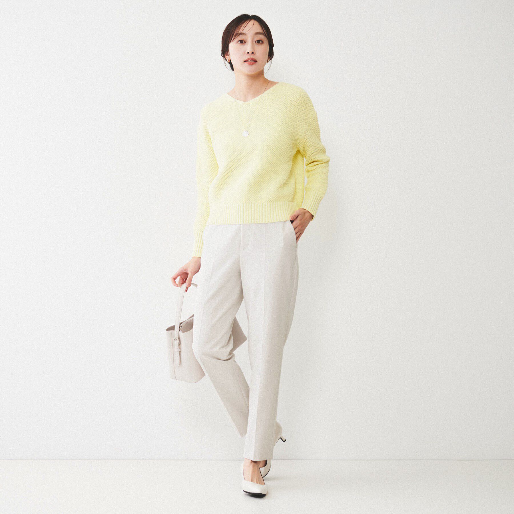 UNTITLED「【後ろウエストゴム/きれいめ】ストレッチ テーパードパンツ」|その他|