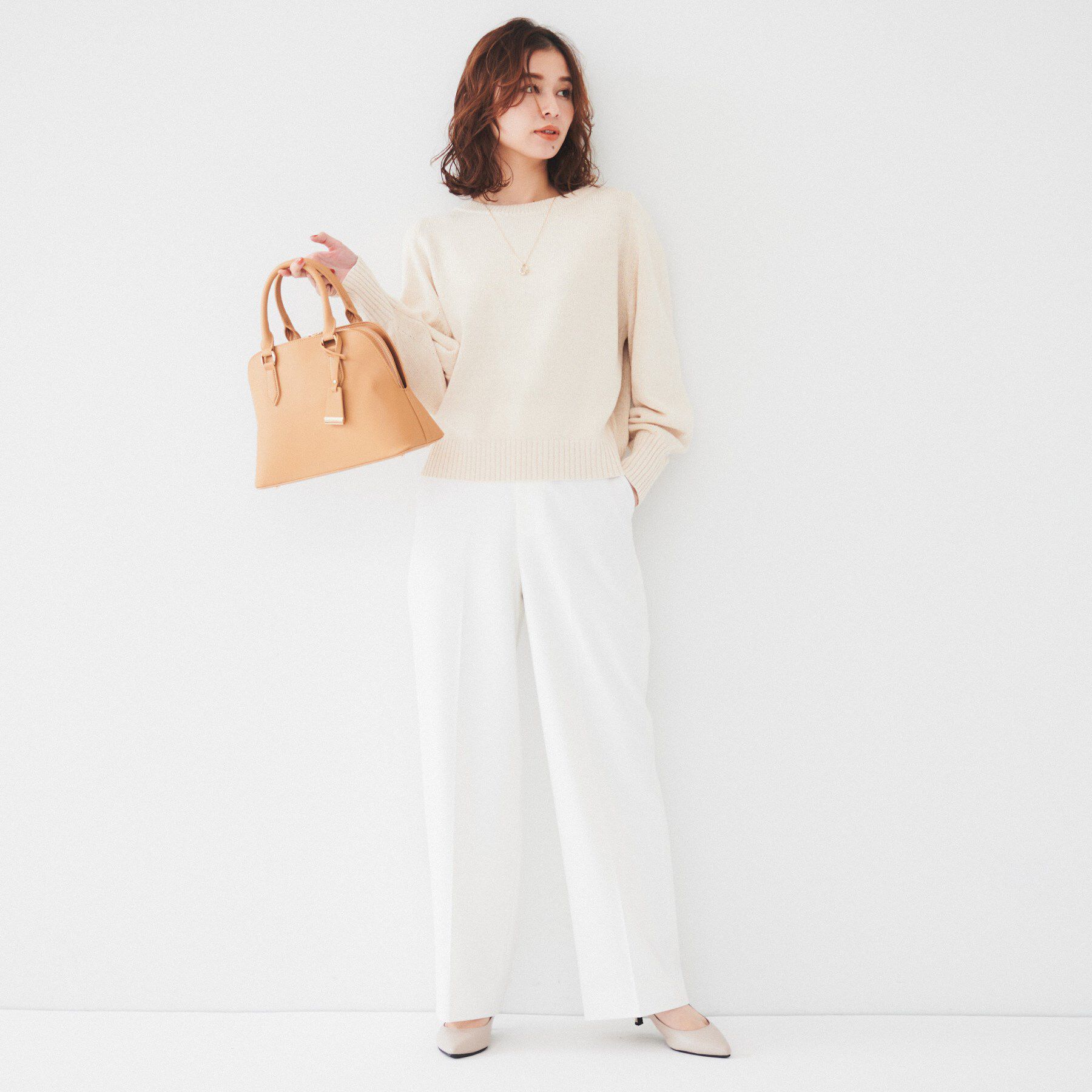 UNTITLED「【後ろウエストゴム/きれいめ】ストレッチ ワイドパンツ」|その他|