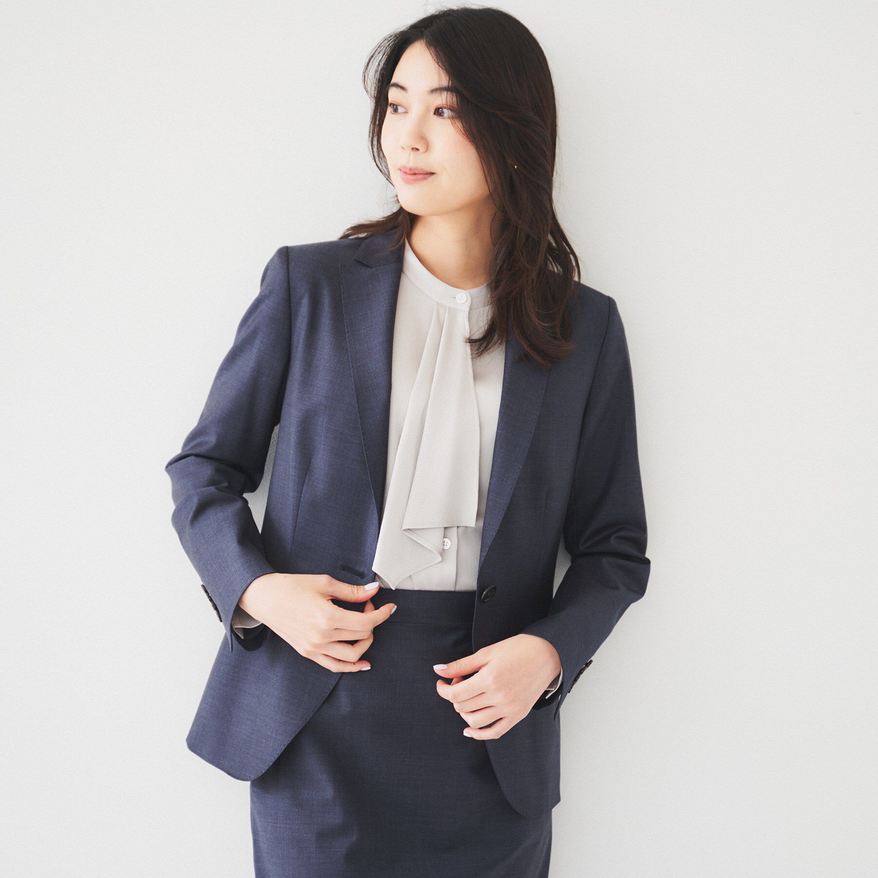 UNTITLED「【通勤スーツ】ウーステッド テーラードジャケット」|テーラードジャケット|ブルー(093)