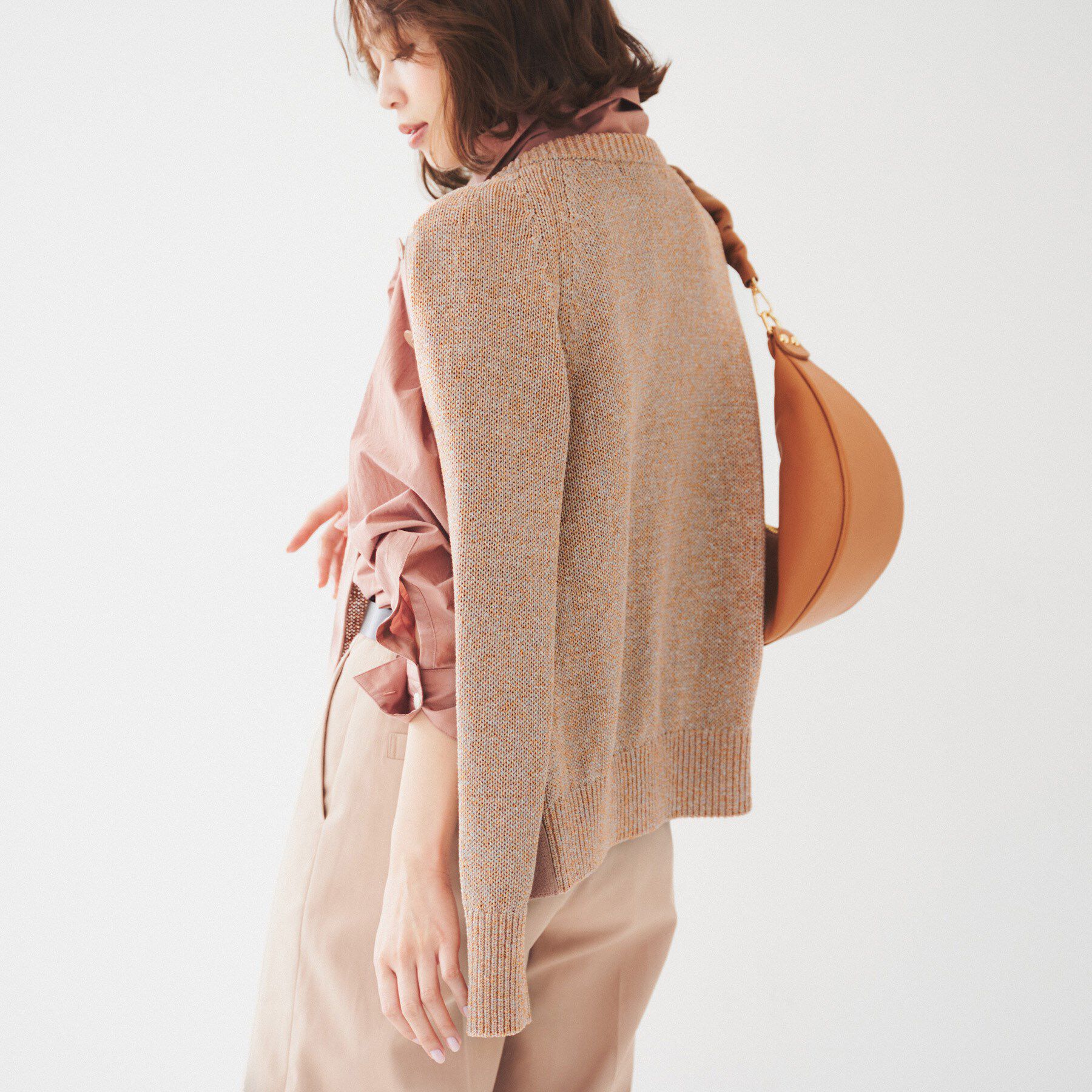 UNTITLED「【手洗い可/春夏素材】ミックスカラー プルオーバーニット」|ニット・セーター|